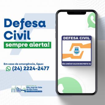 Anote aí o número de emergência da Defesa Civil de São José do Vale do Rio Preto