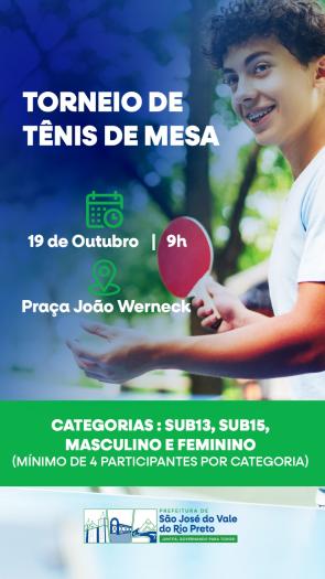 🏓 TORNEIO DE TÊNIS DE MESA 🏓