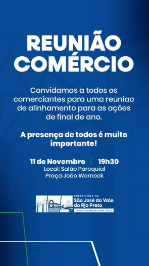 Convite – Reunião do Comércio 📢