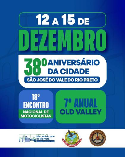 São José do Vale do Rio Preto celebra seu 38º aniversário!